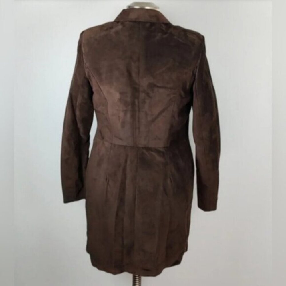 NWOT 100% Suede Danier Jacket Lined Size Womens 10-12 Brown - Picture 10 of 11